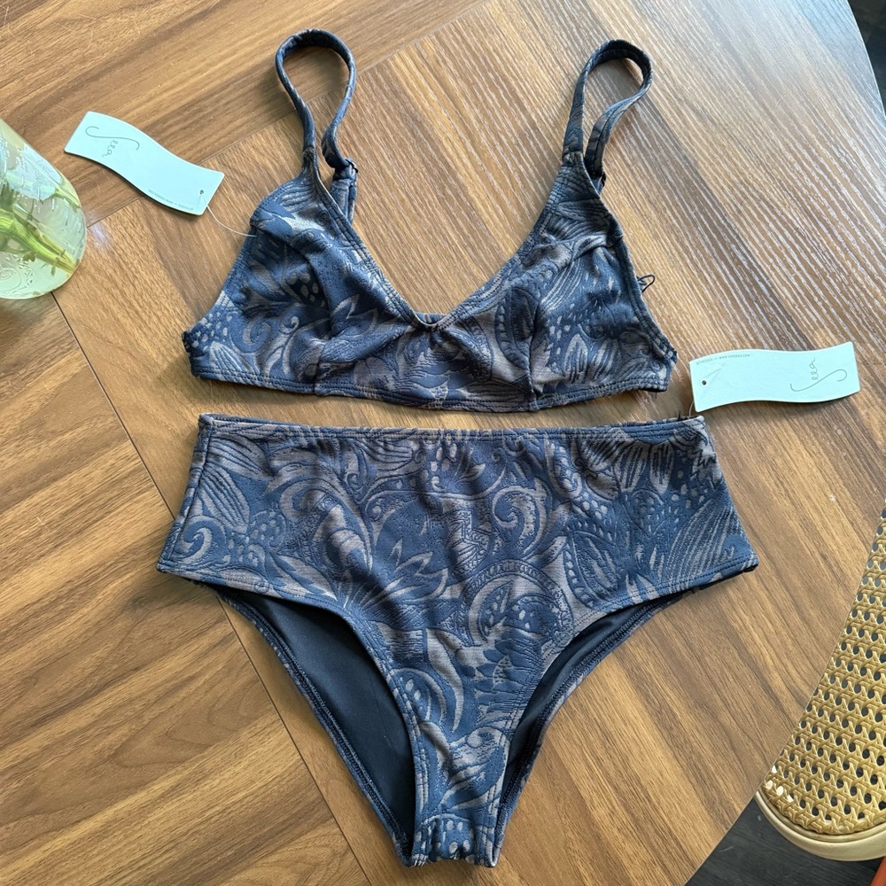 Seea Dark Blue Paisley Bikini Set
